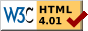 Valid HTML 4.01 certification